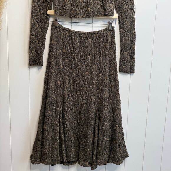 Free People skirt set co-ord top and midi skirt lace matching set boho Large - Picture 6 of 10